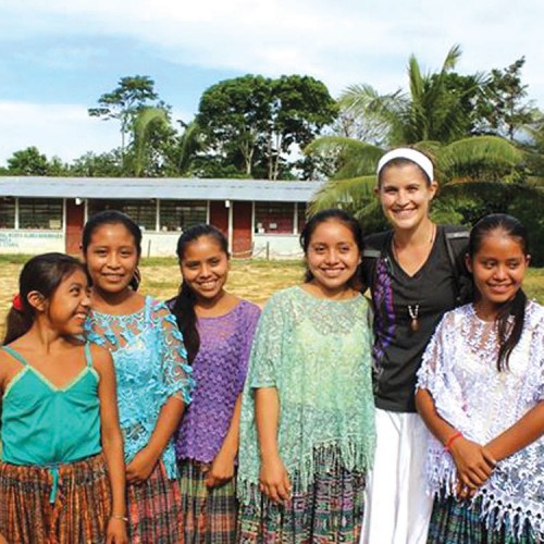 AMANDA TORRES and young students