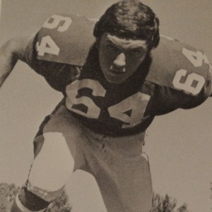 black and white photograph of football player