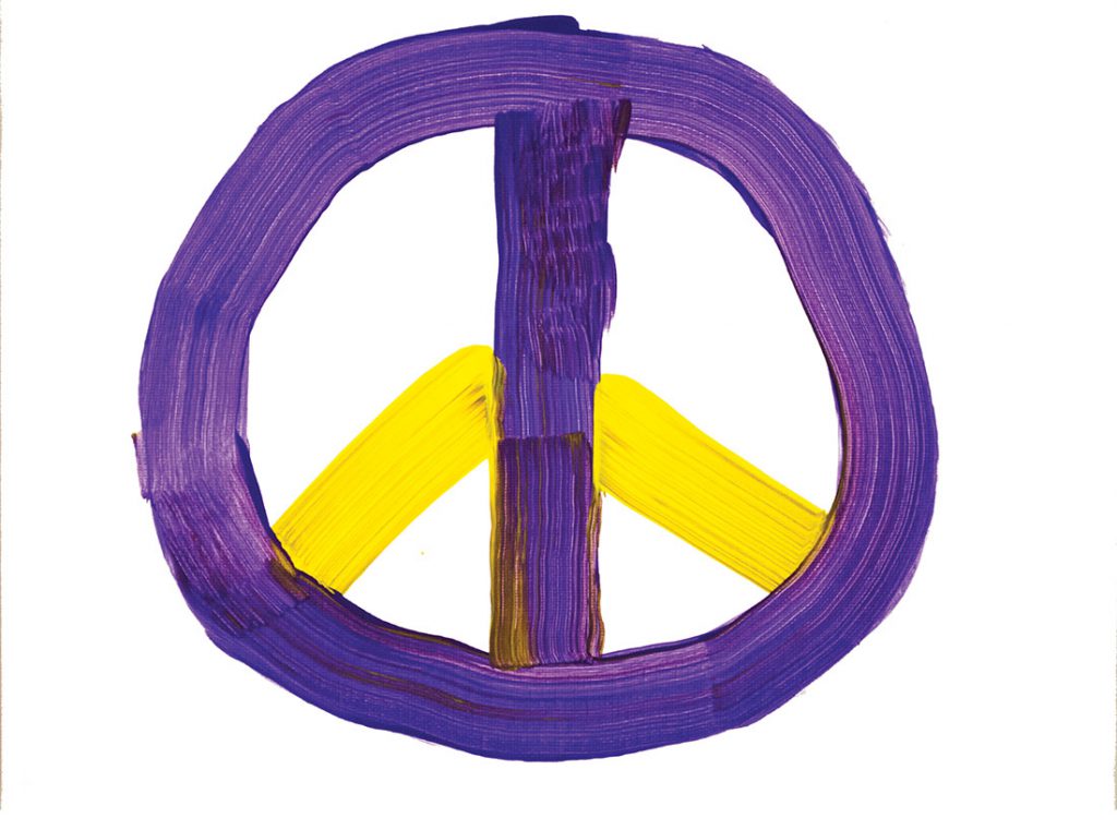 Peace sign painting
