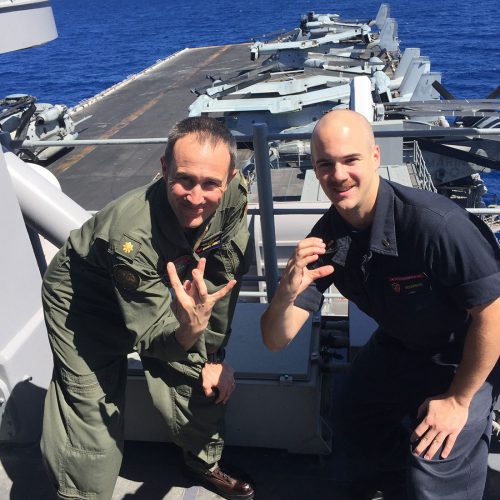  Jake Boudreau and Mike Dimmitt on navy ship