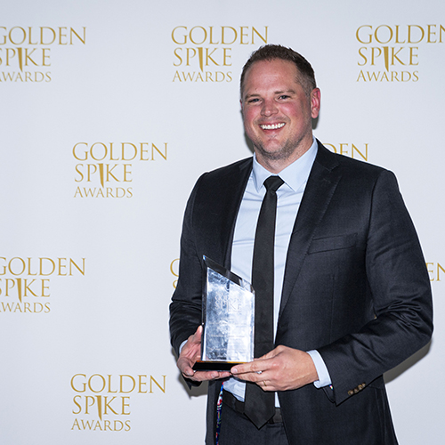 Kevin Randall at the Golden Spike Awards